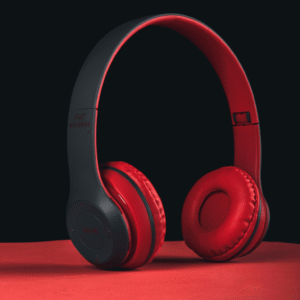 P47 Wireless Bluetooth Headphones with Deep Bass (Red & Black)