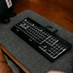 Premium Mechanical Keyboard – Full Size | Black & White Keycaps | Professional Typing & Gaming Keyboard